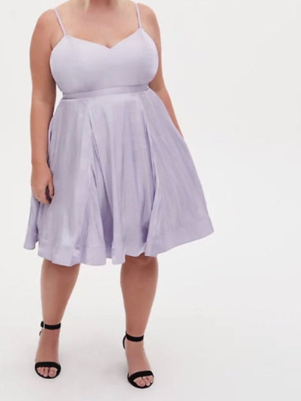 NWT Torrid Purple Iridescent Satin Skater Dress